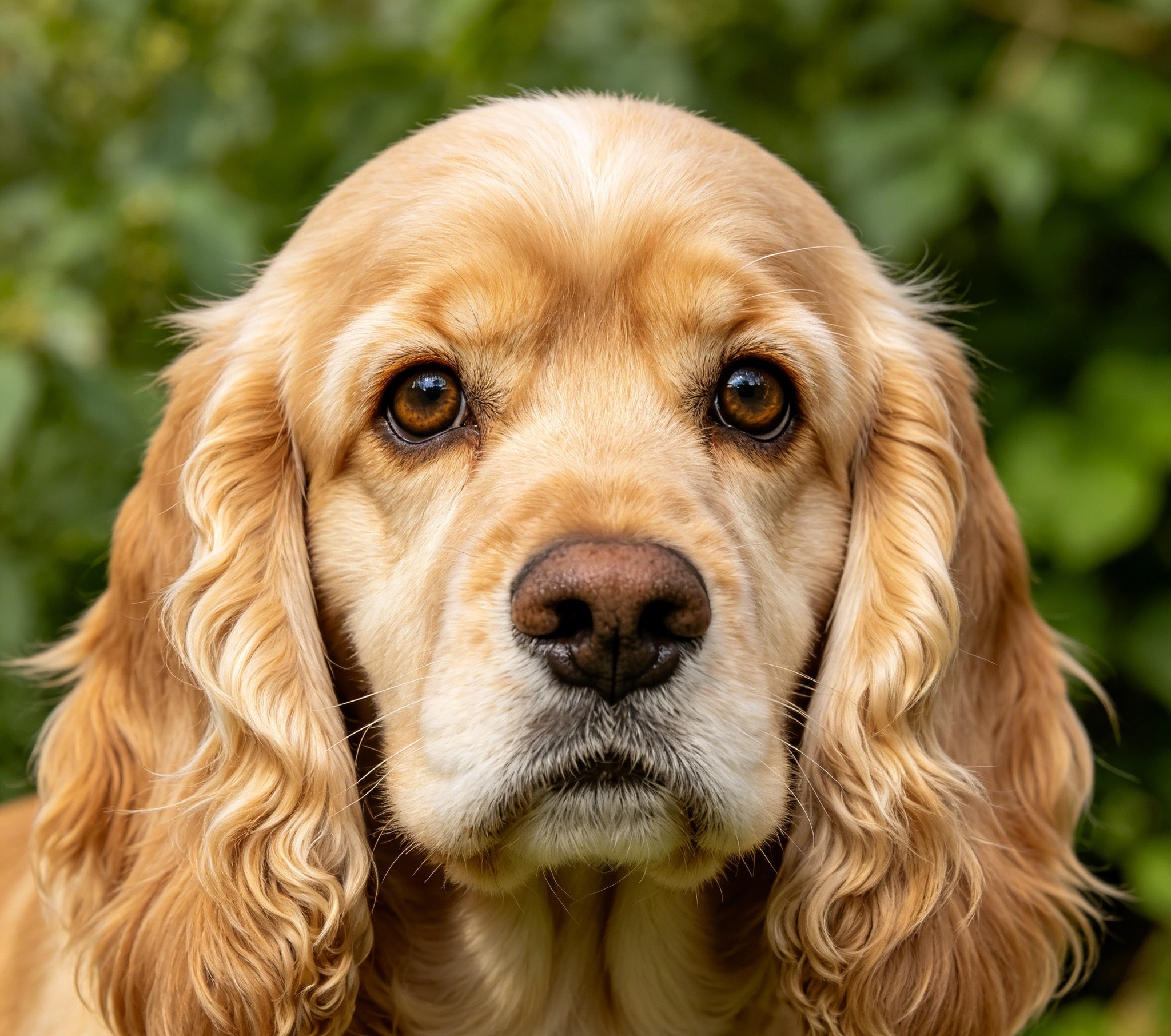 Adult American Cocker Spaniel with a flowing coat, domed head, and soft expression