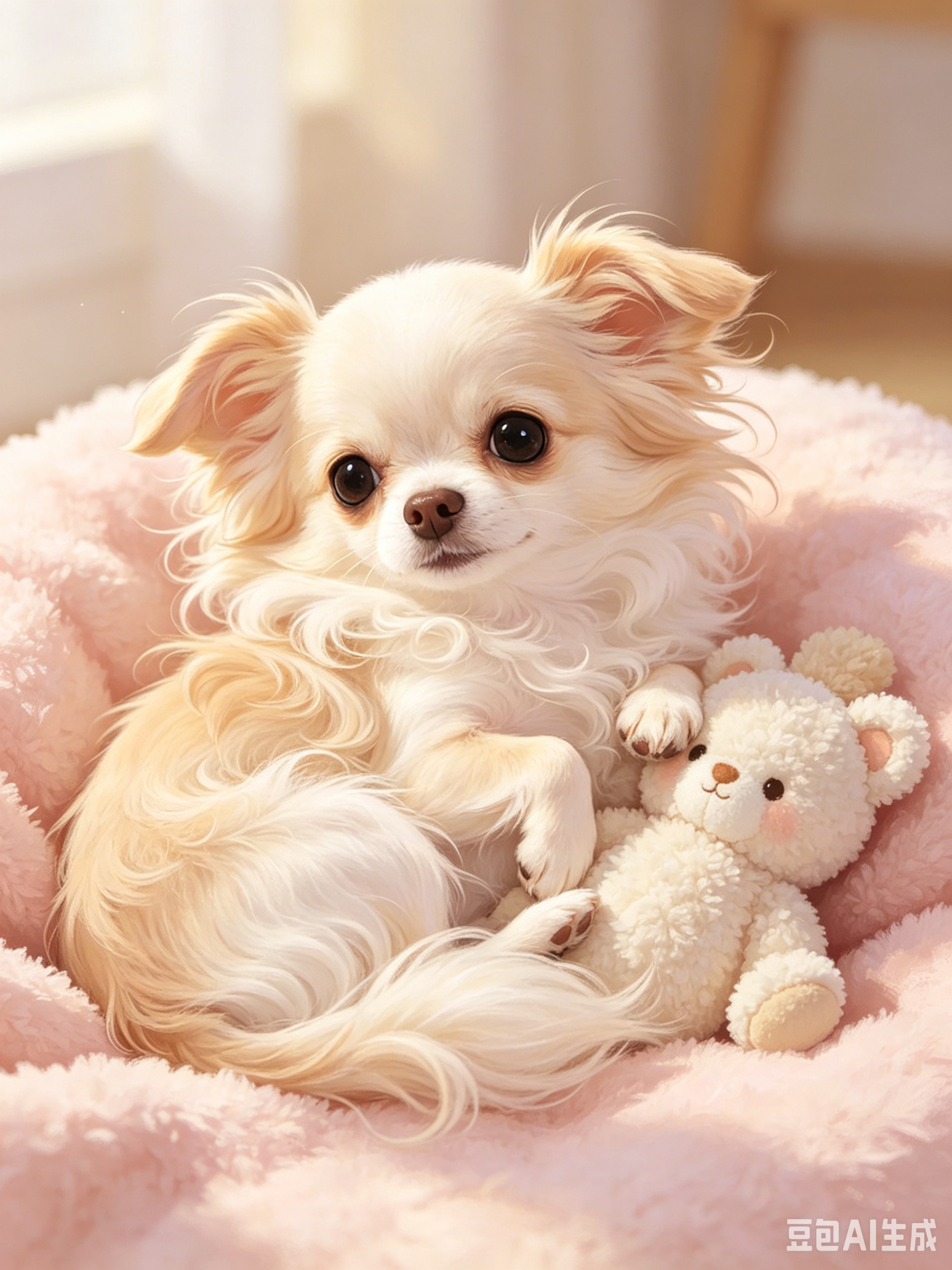 Fluffy long-haired Chihuahua