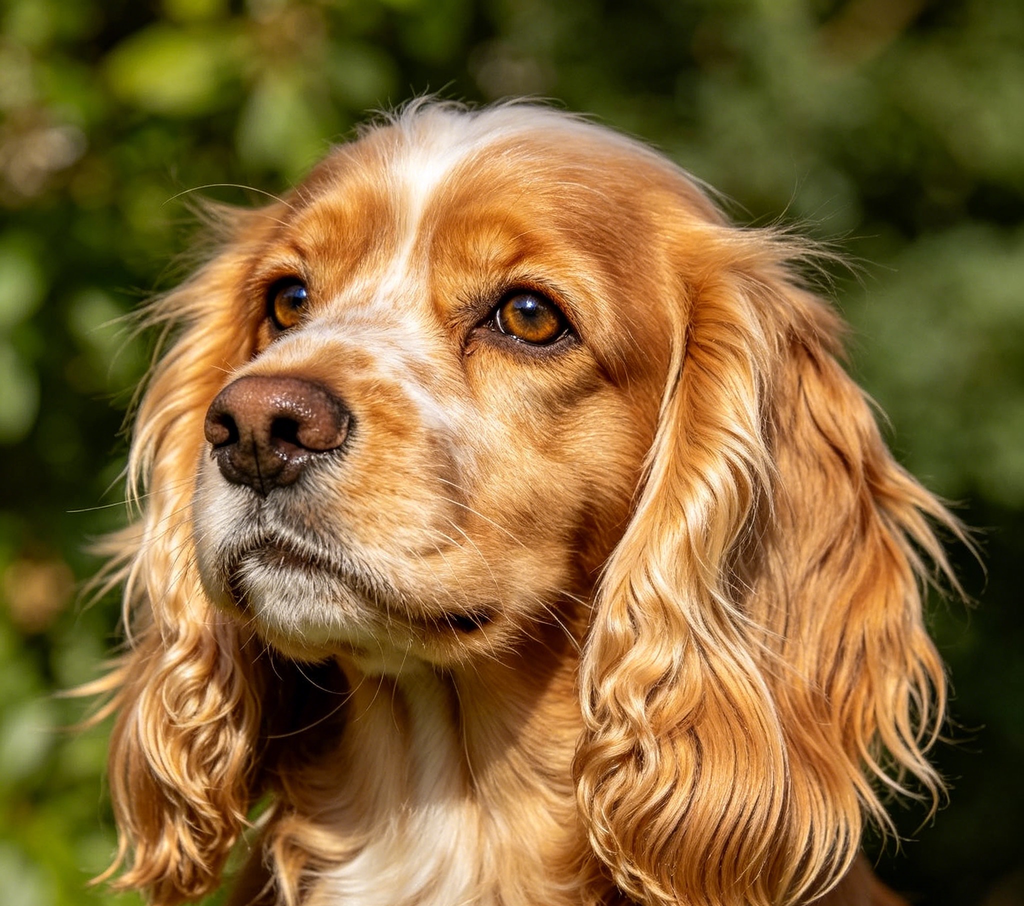 Adult English Cocker Spaniel with long silky ears and an alert, merry expression