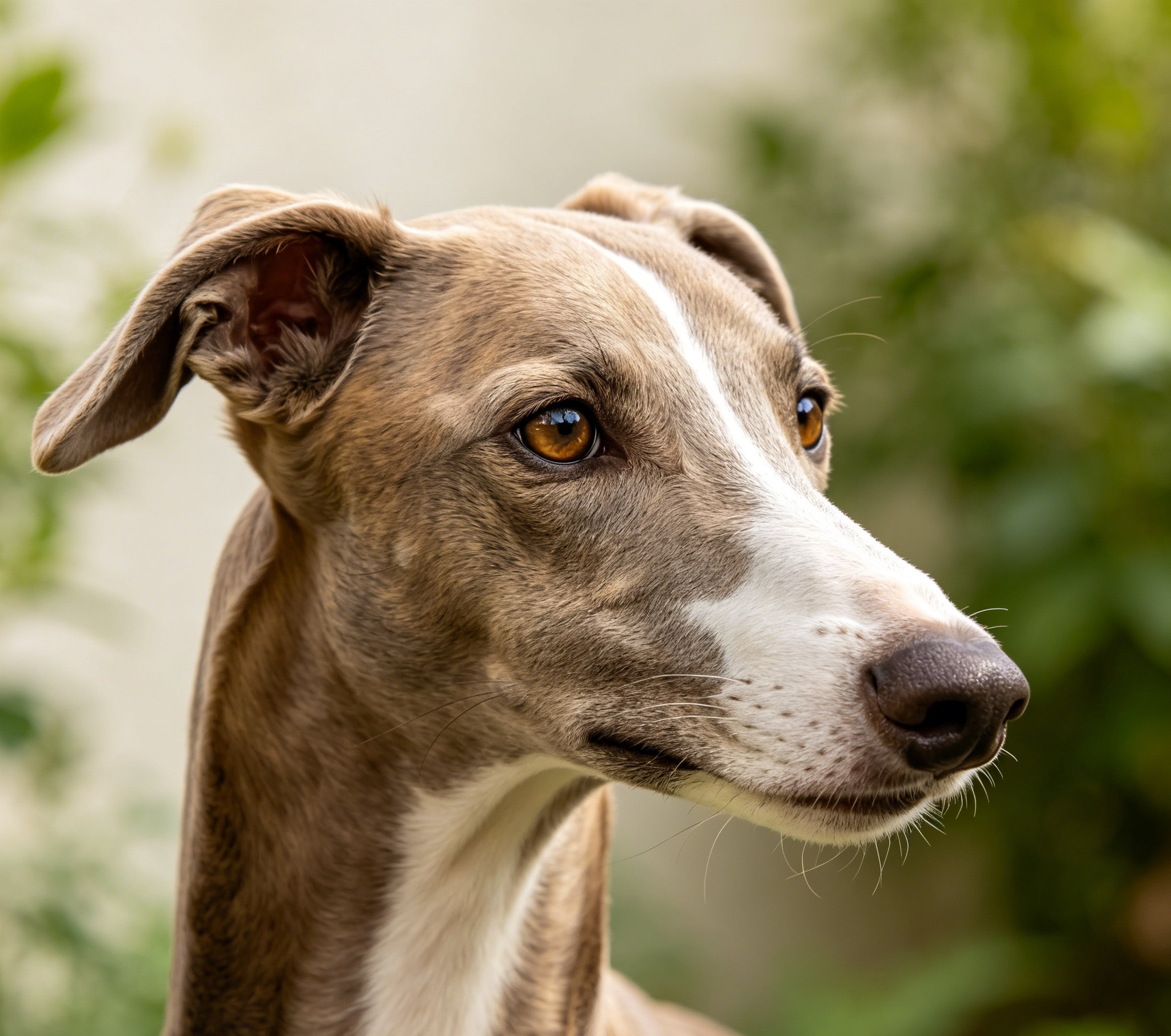 Adult Italian Greyhound with a slender build, arched back, and large eyes